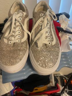 Vans gold glitter  worn five minutes  studio prop