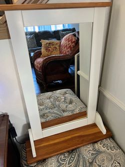 Freestanding Wood Framed Mirror