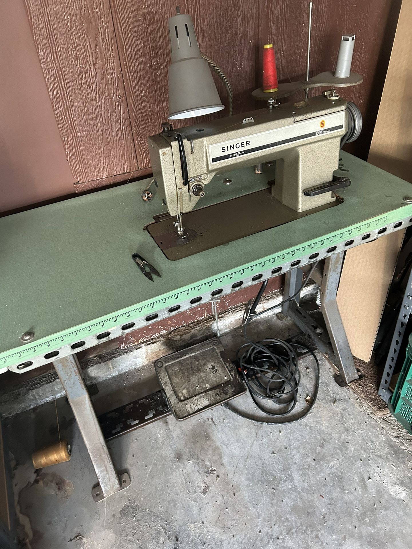 Singer Industrial Sewing Machine 591 D300AD Working. for Sale in