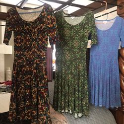 Lularoe small Nicole dresses brand new with tags! $12 each! No holds! Power and Baseline