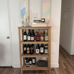 Wood & Rattan Bookshelf 