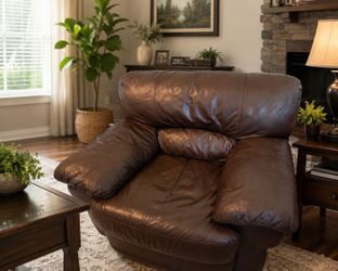 Genuine Leather Sofa Chair - over size