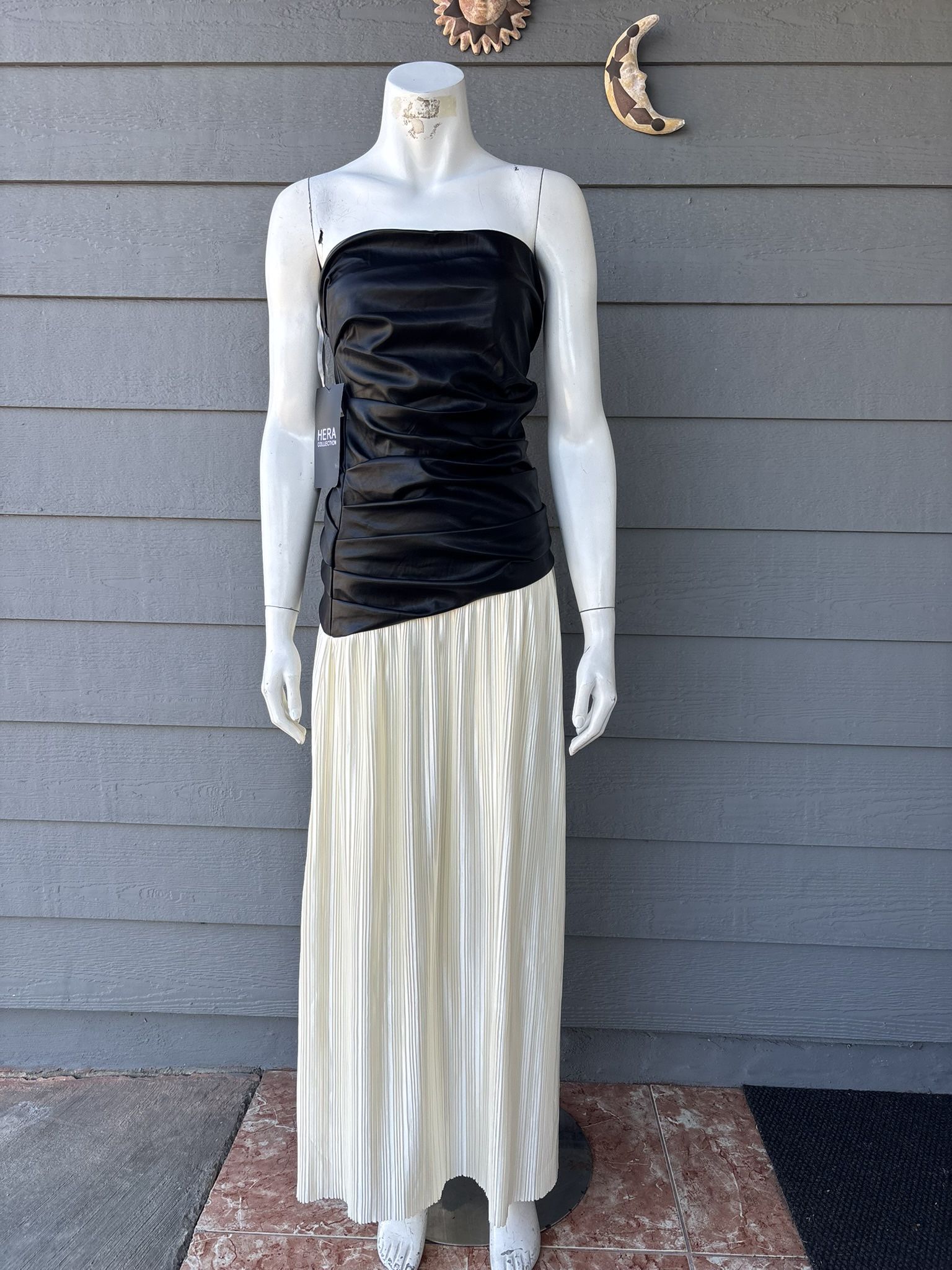 Hera Collection Black and Cream Maxi Skirt