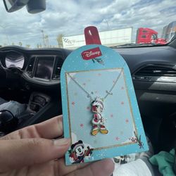 Christmas Mickey Mouse Necklace