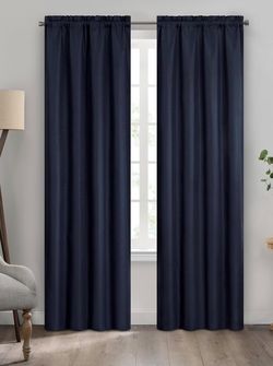 Dark Blue Curtains blackout