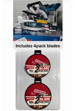 Bosch Profactor 7-1/4-in 18volt Sliding Compound Cordless Miter Saw (tool only) and 4 packs blades