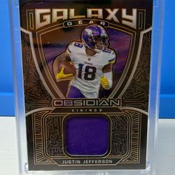 2021 Panini Obsidian Galaxy Gear Justin Jefferson Patch /75 GG-JJ