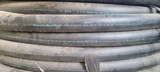 HDPE SIDR pipe, 1" and 1.25" 160 psi