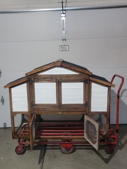 Chicken coop with 2 nesting boxes