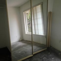 3 sets of closeth glas doors 
2 sets are 4ft width by 81 1/2 height 
1 set is 5ft width by 81 1/2 he