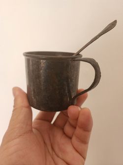 Silver baby cup & spoon