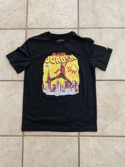 Air Jordan Comic Book Graphic T-Shirt KIDS LARGE