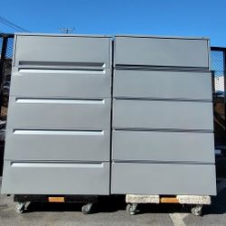 HERMAN MILLER 5 DRAWER LATERAL CABINETS 

