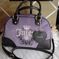Beautiful Purple Crown Juicy Couture Bowler Handbag $65