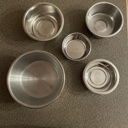 Dog Bowls Stainless 4-8”