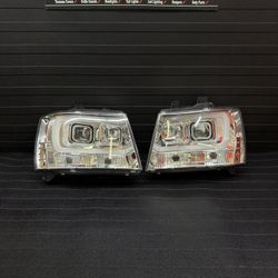 2007 - 2014 Chevy Tahoe Headlights Chrome LED NEW