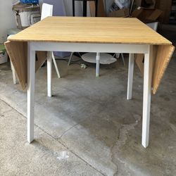 IKEA PS 2012 Drop-Leaf Table – Bamboo/White