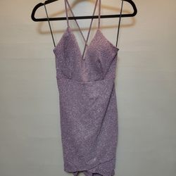 Windsor Glow in glitter sparkle light purple dress