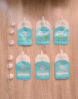 WeeSprout Reusable Food Pouches – Set of 6