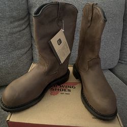 Red Wing Steel Toe Boots Size 9