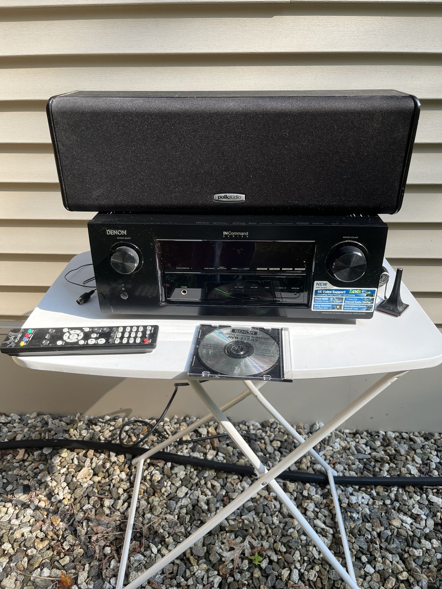Denon Surround Sound Receiver / Amp with Polk Audio Speaker