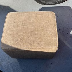 Burlap Storage Accent Bench