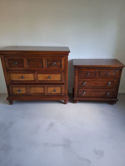 Wood Dresser and Nightstand Set