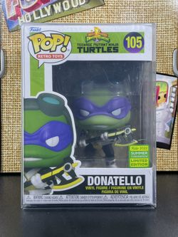 FUNKO POP DONATELLO 105 2022 SDCC EXCLUSIVE MIGHTY MORPHIN POWER RANGERS X TEENAGE MUTANT NINJA TURTLES