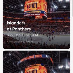 New York Islanders V Panthers Row 11 Behind Net 
