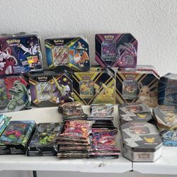 Pokemon Cards Tin And Packs 