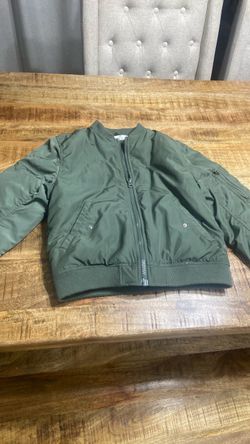 Olive Green Kids Bomber Jacket