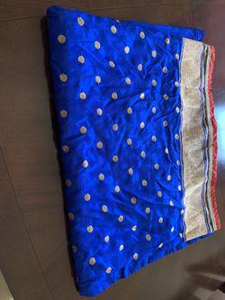 204” X 42” Fabric / Cloth Blue Gold Colors