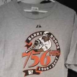 Barry Bonds 2007 Majestic Baseball T Shirt Xl