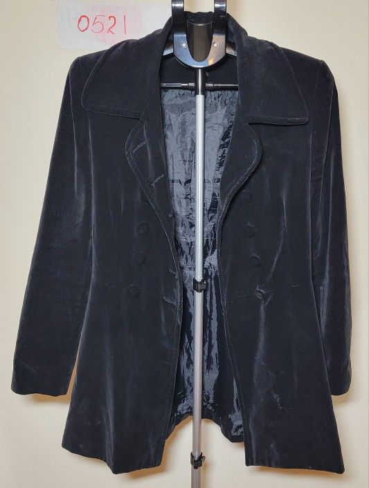 PTO Black Velvet Jacket - Size 12 (0521)
