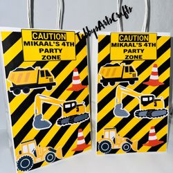 Construction Birthday Favor Bags