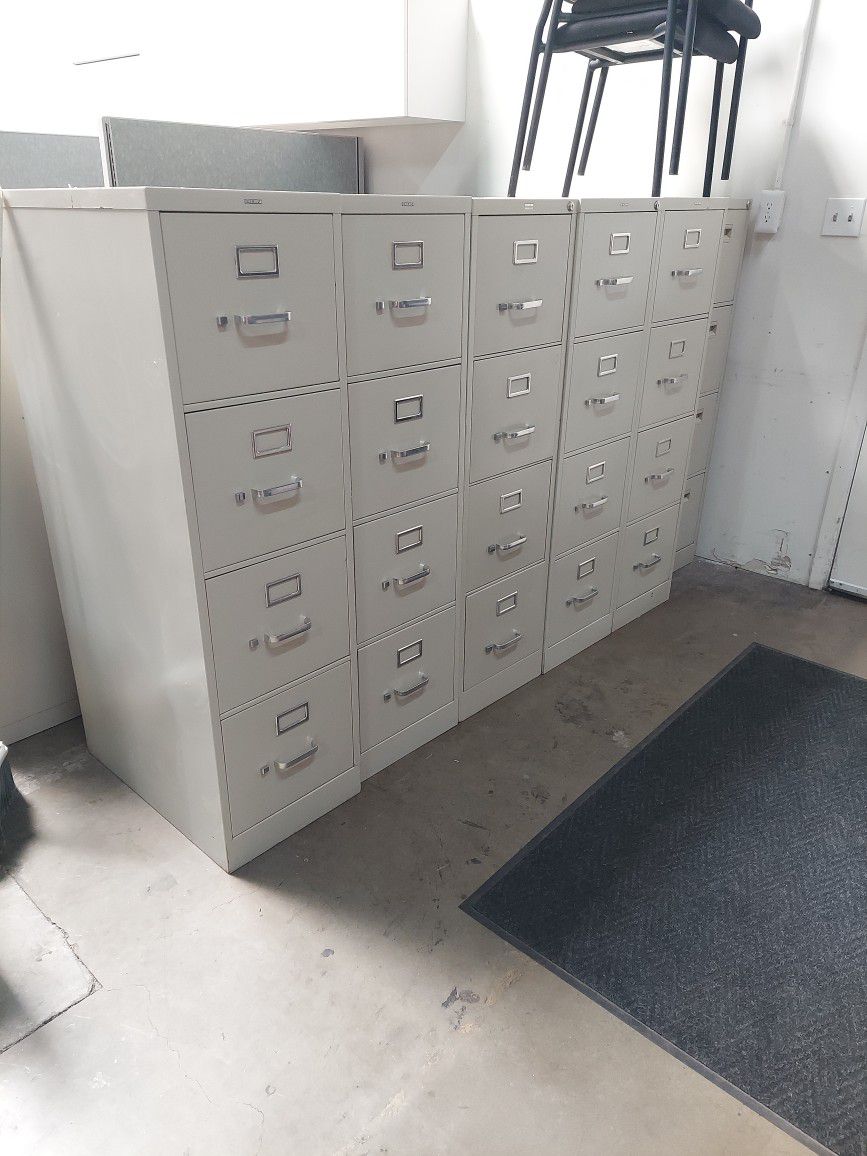Rows Of Upright File Cabinets And More