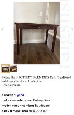 POTTER BARN teen desk- Solid wood