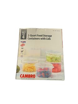 Cambro 2 Quart Translucent Round Clear Storage Containers With Lids. Set of  4. for Sale in Deerfield Beach, FL - OfferUp