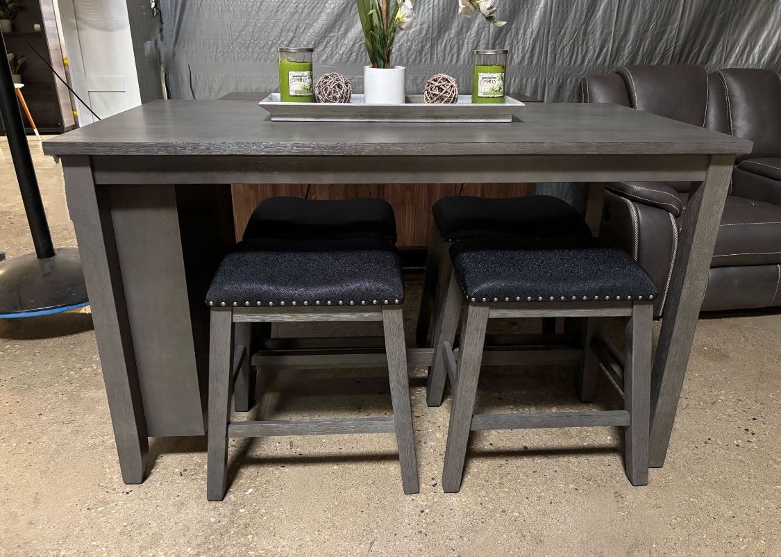 New 5 Piece Counter Height Dining Table