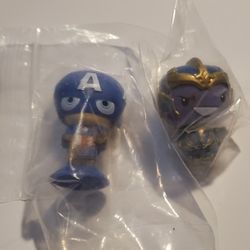 So Cute! 2" Small Captain America And Thanos. 