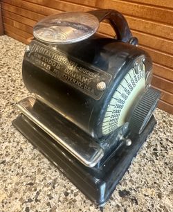 Protectograph-Model H. Antique Check Writer. Manufactured by: GW Todd & Co. Rochester NY, USA