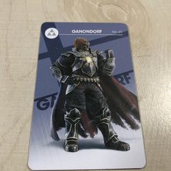 Nintendo Amiibo Super Smash Bros Ganondorf Card no. 41 Rare Tap to Play

