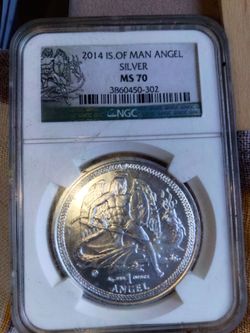 Man Angel 1 oz Silver Coin NGC MS70 Perfect Grade