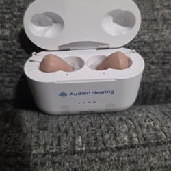 Audien Hearing Atom Pro 2 OTC Rechargeable Hearing Aids, Noise Cancelling, Universal Fit