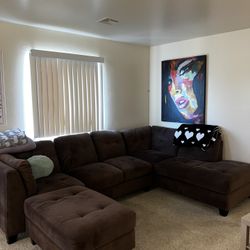 Large Brown Couch 