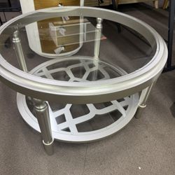 Glass coffee table, 32 round coffee tables