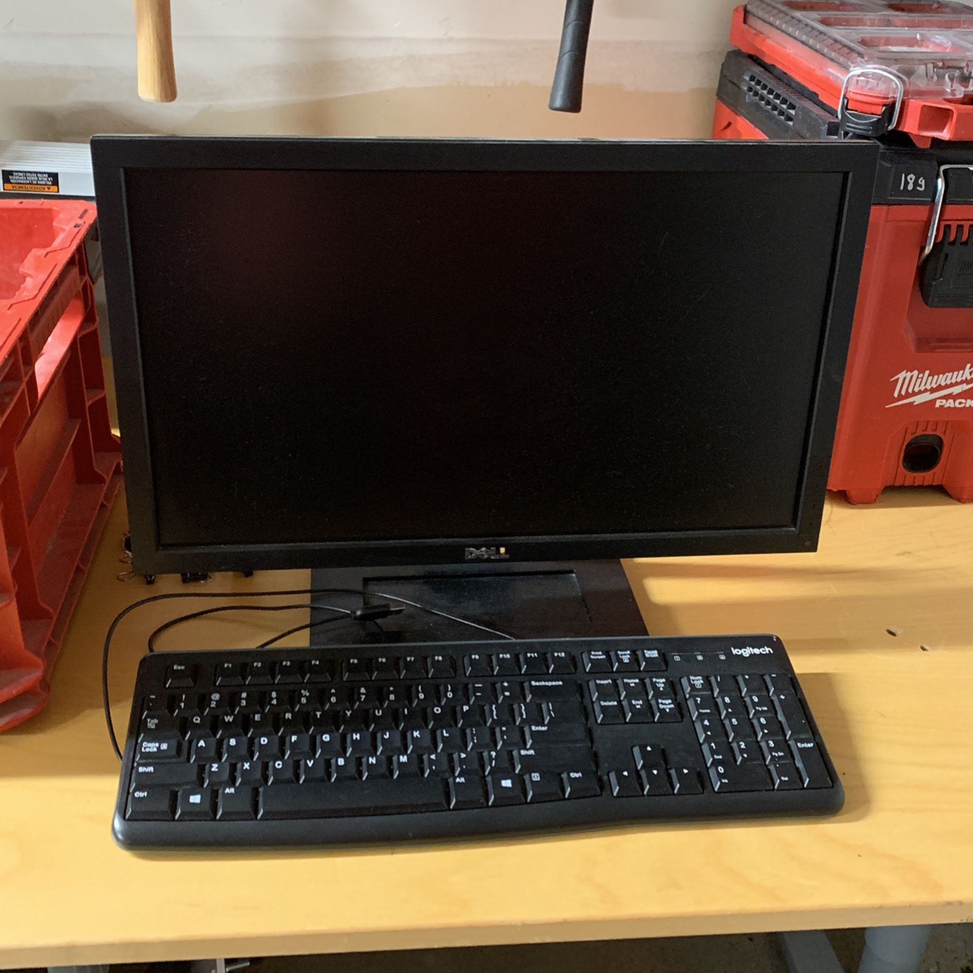 Computer Monitor And Keyboard 