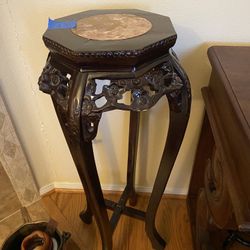 Vase Stands Carved Mahogany Have 2 Of Them $130 Each