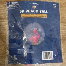 3D Beach Ball - Flamingo