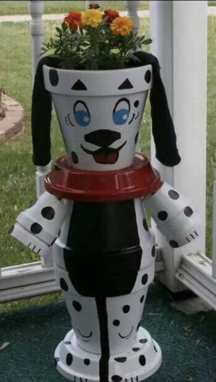 Terra-cotta dog planter custom made on order
